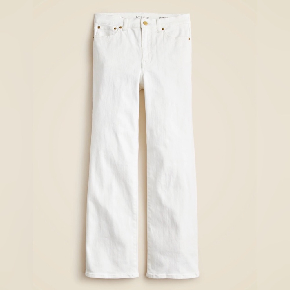 J.Crew Kick Out Stretch Ankle Crop in White